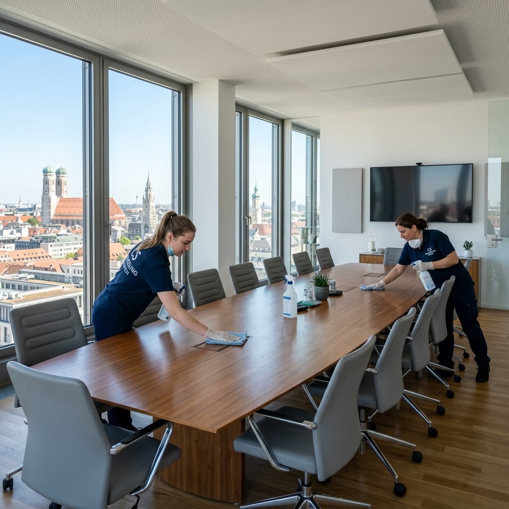 Professionelle Reinigung Konferenzraum München